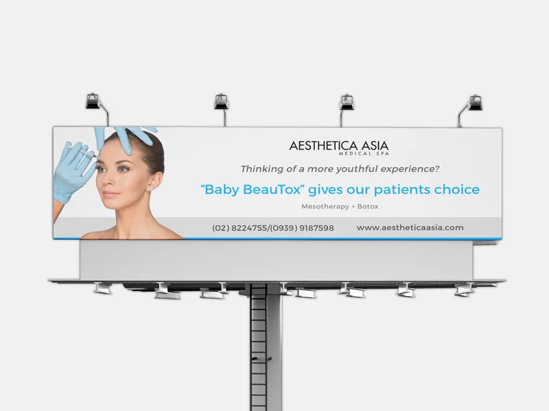 aesthetica asia botox billboard design dribbble